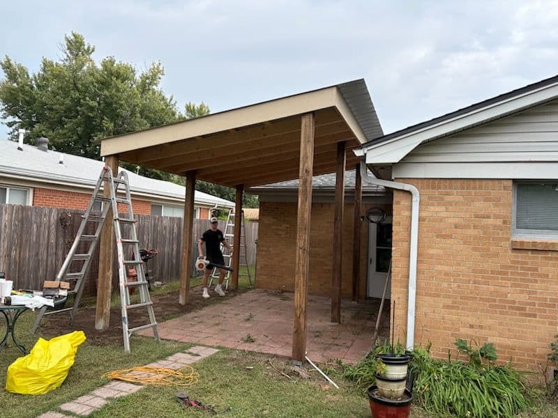 Innovative Lean-To Patio Addition in Haysville image
