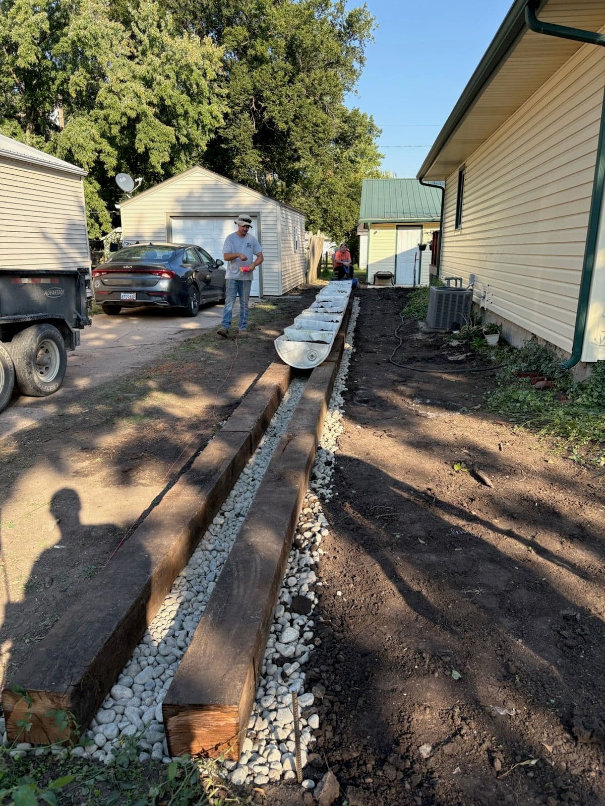 Precision Trenching and Stone Borders in Canton Kansas image