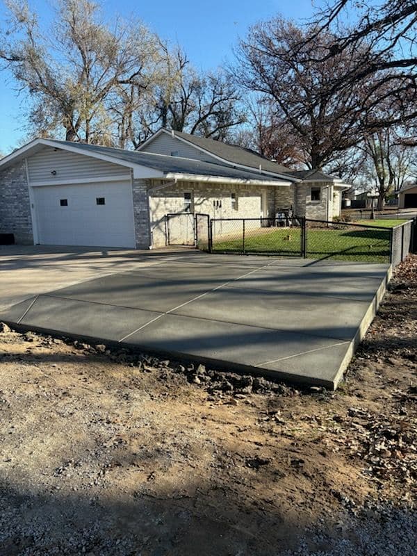 Smooth New Concrete Driveway in Sedgwick KS