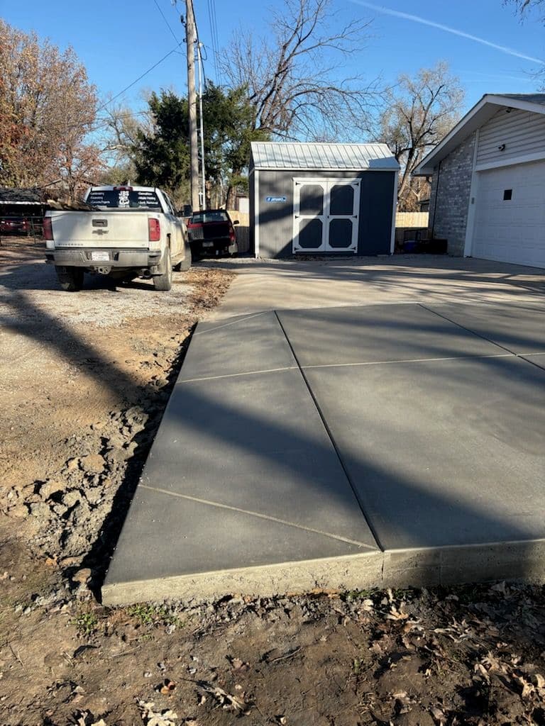 Smooth New Concrete Driveway in Sedgwick KS