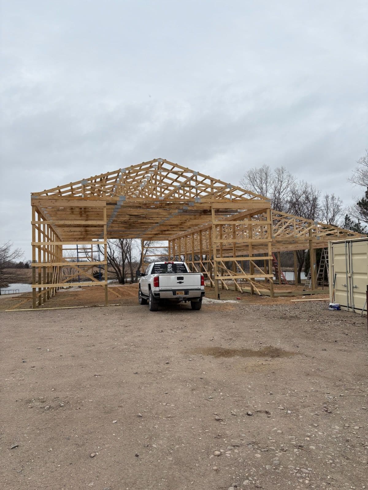 Progress on Our 60'x80' Shop with 16ft Sidewalls