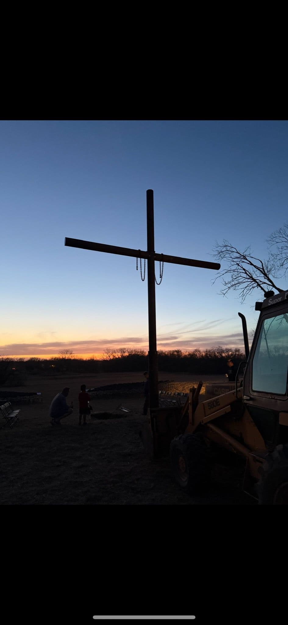 Impressive 24-Foot Steel Cross Installation